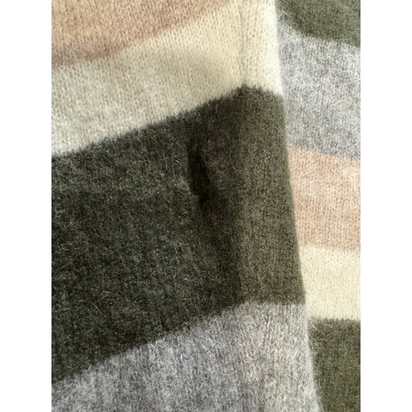 41Hawthorne Sweater L Large 100% Cashmere Green Cream Ivory Gray Flaw - Picture 4 of 8